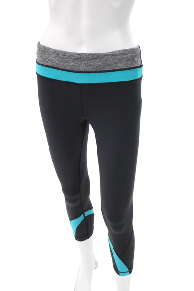 Lululemon Women Capri Leggings Black Nylon Blend Size 6