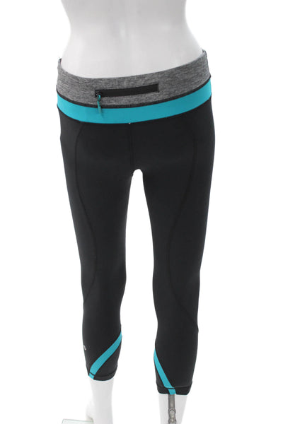 Lululemon Women Capri Leggings Black Nylon Blend Size 6