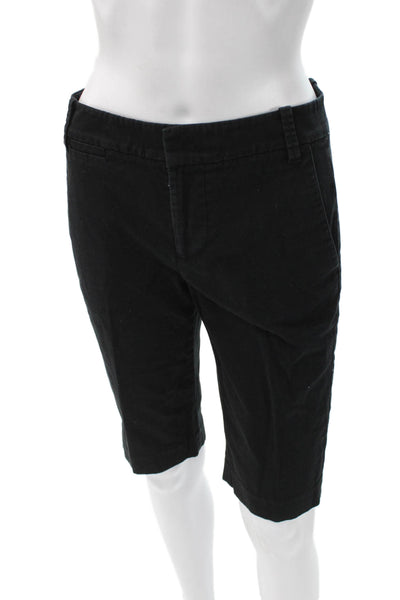 Vince Unisex Bermuda Chino Shorts Black Cotton Blend Size 2
