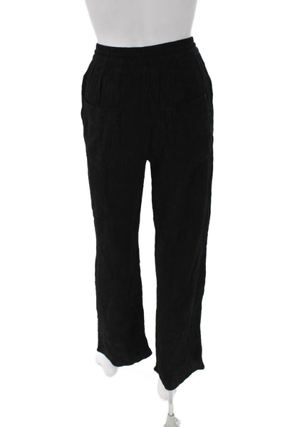 Zara Unisex Black Jogger Sweatpants Polyester Blend Drawstring Size S