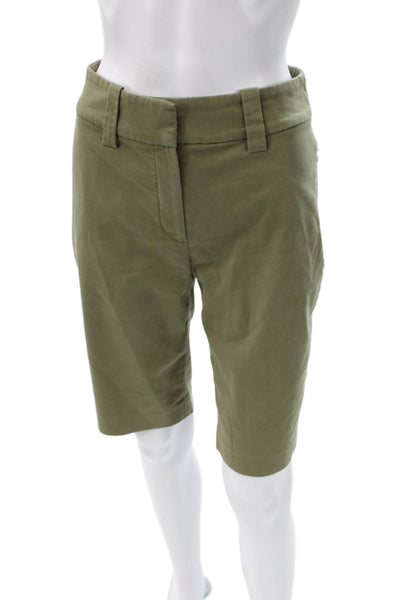 Elie Tahari Unisex Chino Shorts Green Size 2