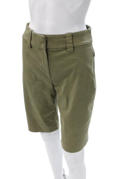 Elie Tahari Unisex Chino Shorts Green Size 2