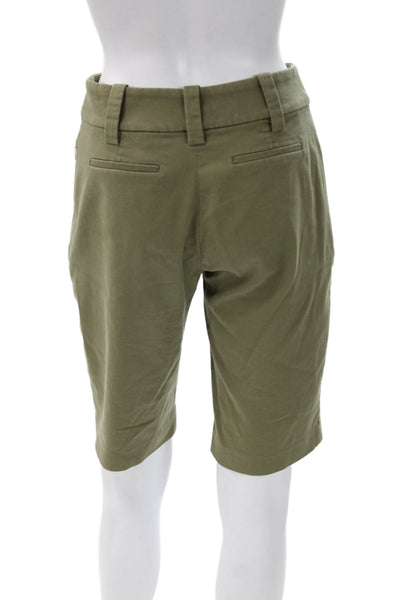 Elie Tahari Unisex Chino Shorts Green Size 2