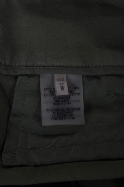 Elie Tahari Unisex Chino Shorts Green Size 2