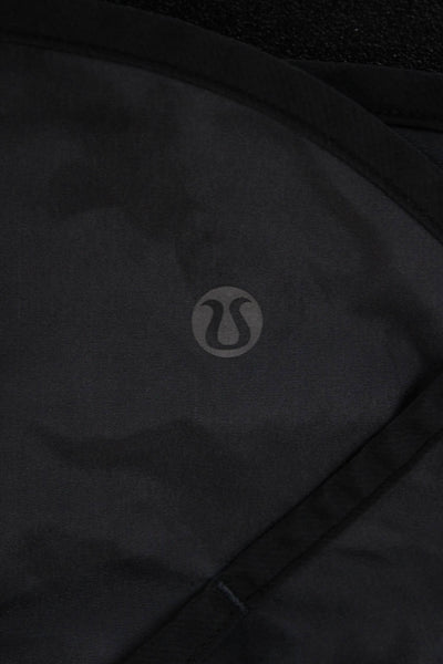 Lululemon Women Camouflage Black Nylon Zip Shorts Size 6