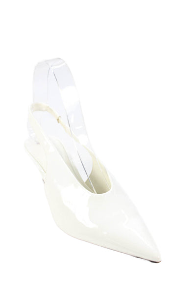 Steve Madden Womens Monroe Slingbacks Pumps White Size 6 Medium
