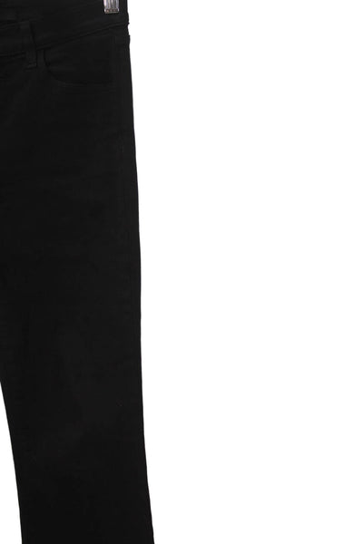 J Brand Womens Cropped Straight Black Jeans Mid Rise Button Size 25