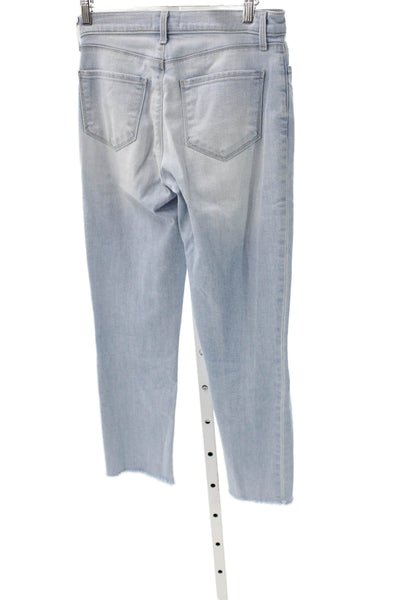 L Agence Women Cropped Skinny Jeans Light Blue High Rise Size 24