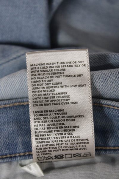 L Agence Women Cropped Skinny Jeans Light Blue High Rise Size 24