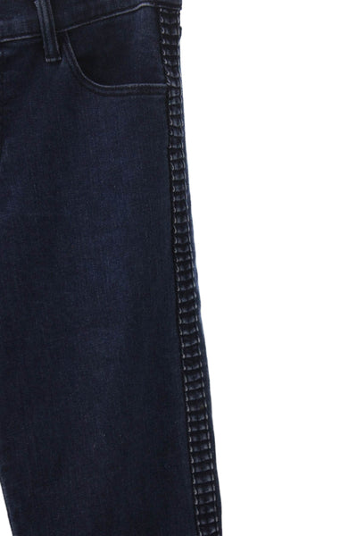 J Brand Womens Dark Blue Cropped Straight Mid Rise Jeans Size 25