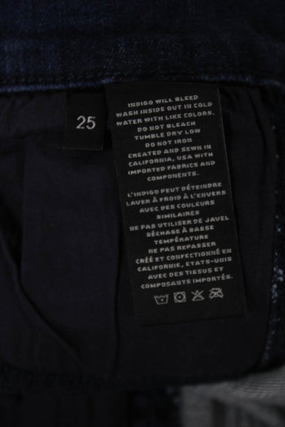 J Brand Womens Dark Blue Cropped Straight Mid Rise Jeans Size 25