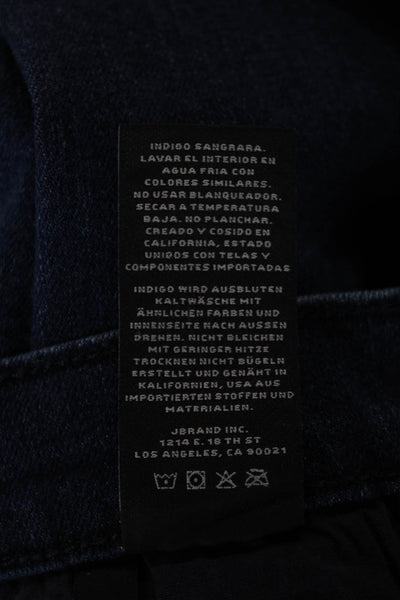 J Brand Womens Dark Blue Cropped Straight Mid Rise Jeans Size 25