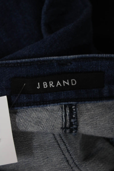 J Brand Womens Dark Blue Cropped Straight Mid Rise Jeans Size 25