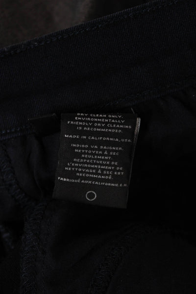 J Brand Womens Skinny Ankle Jeans Dark Gray Button Mid Rise 27 Inseam Size 24