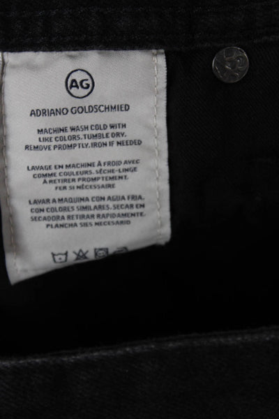 AG Adriano Goldschmied Mens Black Skinny Straight Jeans Designer Size 33