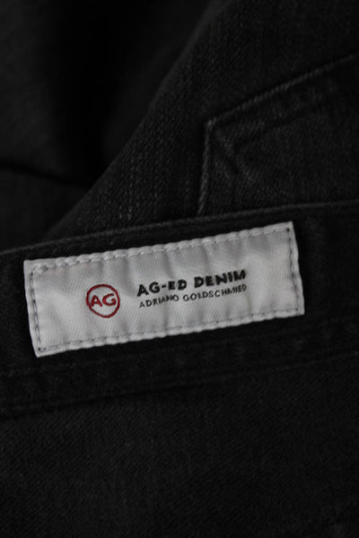 AG Adriano Goldschmied Mens Black Skinny Straight Jeans Designer Size 33