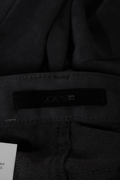 Joes Jeans Unisex Black Mid Rise Pants Cotton Blend Button Size 24