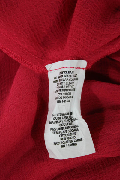 Ramy Brook Women Mini Flare Red Petite Skirt Size 2XS