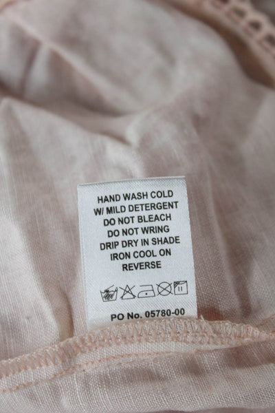 Show Me Your Mumu Womens Mini Wrap Skirt Pink Floral Linen Blend Size XS