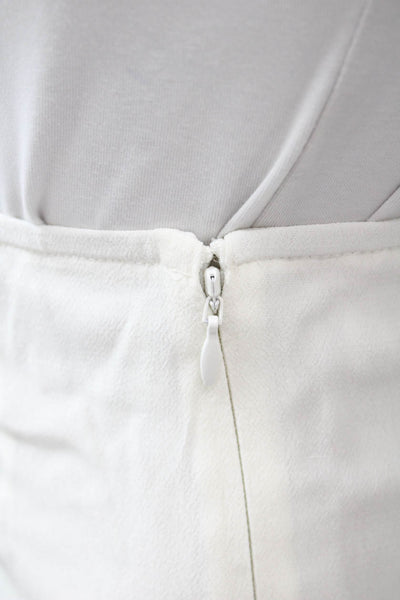 Sunday Best Women Mini Pencil Straight Skirt White Viscose Size 00