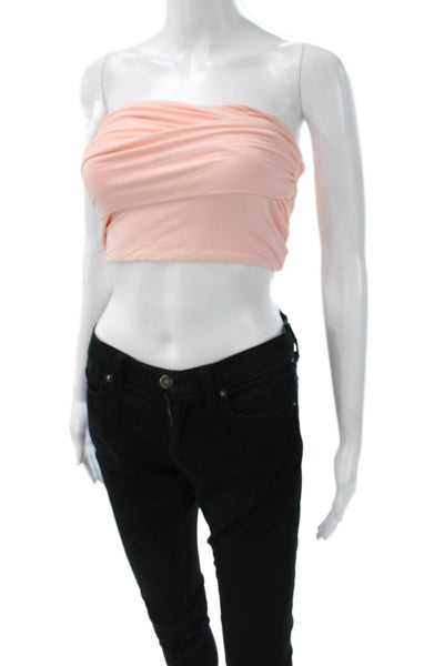 Lovers + Friends Womens Cropped Pink Sleeveless Top Size 2XS