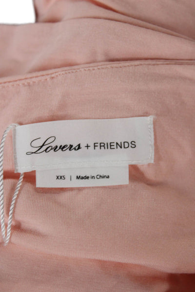 Lovers + Friends Womens Cropped Pink Sleeveless Top Size 2XS