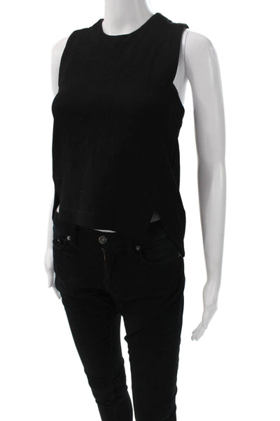 Monica Rose For Lovers & Friends Women Cropped Black Tank Polyester Size XS