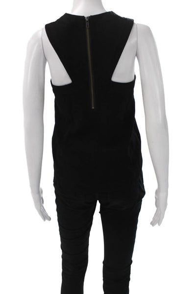 Monica Rose For Lovers & Friends Women Cropped Black Tank Polyester Size XS