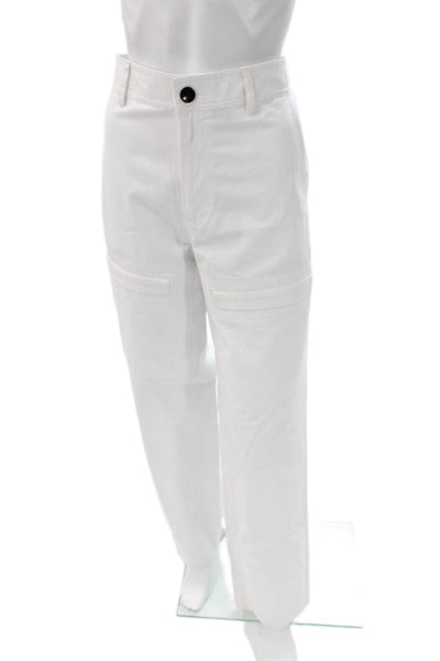 Proenza Schouler White Label Unisex White Cargo Carpenter Pants Size 6