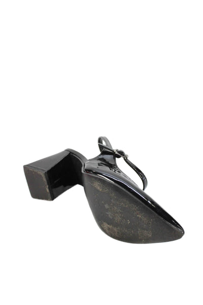 Steve Madden Women's Pointed Toe Block Heel Slingback Sandals Black Size 8.5
