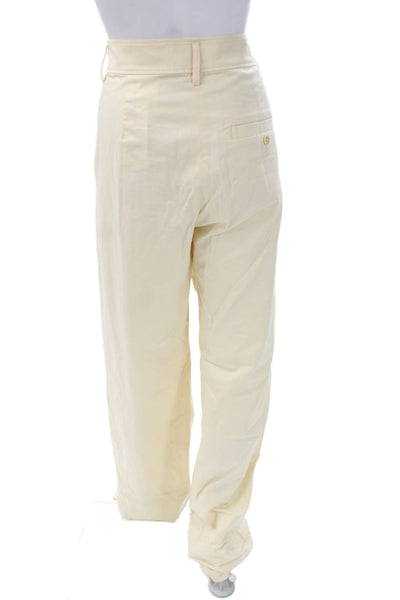 COS Unisex Beige Chino Pants Button 34in 97% Cotton 3% Spandex Size 12