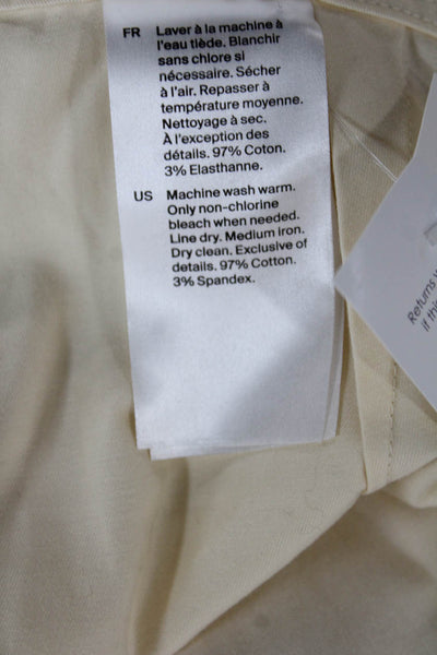 COS Unisex Beige Chino Pants Button 34in 97% Cotton 3% Spandex Size 12