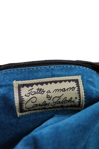 Dooney & Bourke Womens Leather Zip Up Shoulder Bag Black