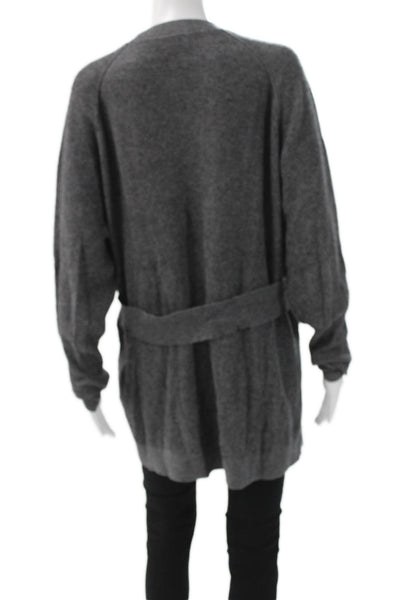 Sonia Sonia Rykiel Unisex Dark Gray V-Neck Cardigan Button Long Sleeve Size XL