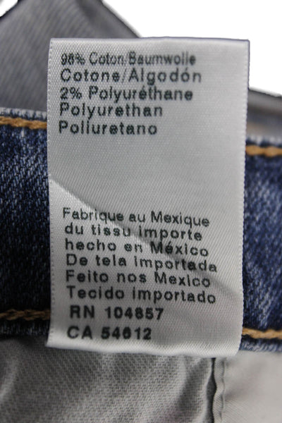 AG-ED Denim Unisex Light Blue Button Cotton Blend 90s Shorts Size 25