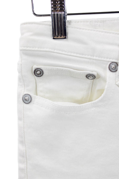 R13 Womens Skinny White Jeans Mid Rise Size 25