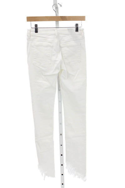 R13 Womens Skinny White Jeans Mid Rise Size 25