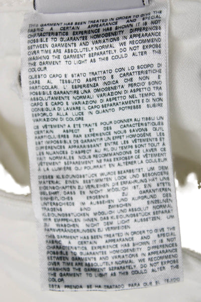 R13 Womens Skinny White Jeans Mid Rise Size 25