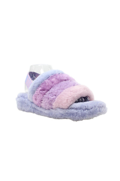 Ugg Womens Open Toe Slingback Platform Slippers Purple Size 9