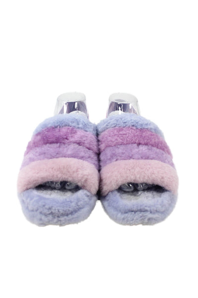 Ugg Womens Open Toe Slingback Platform Slippers Purple Size 9