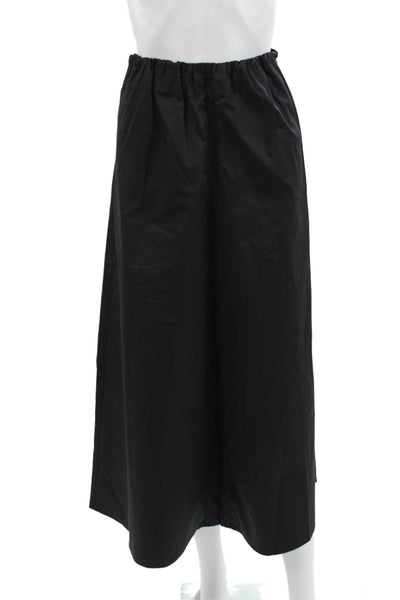 Zara Women A-Line Maxi Skirt Black Cotton Size M