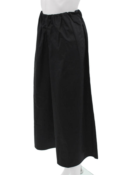 Zara Women A-Line Maxi Skirt Black Cotton Size M