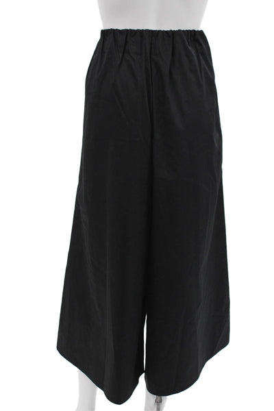 Zara Women A-Line Maxi Skirt Black Cotton Size M