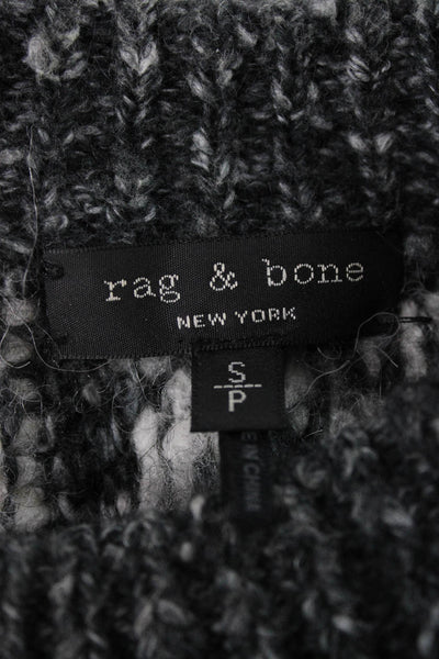 Rag & Bone Unisex Fair Isle Pullover Sweater Dark Gray Alpaca Blend Size S