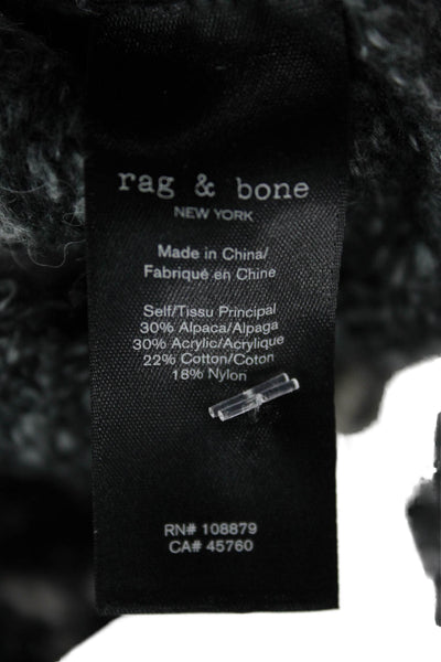 Rag & Bone Unisex Fair Isle Pullover Sweater Dark Gray Alpaca Blend Size S