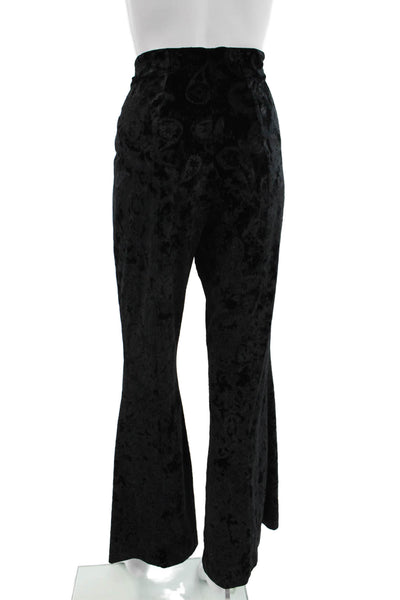 Ganni Women Black Paisley Pants Size 42
