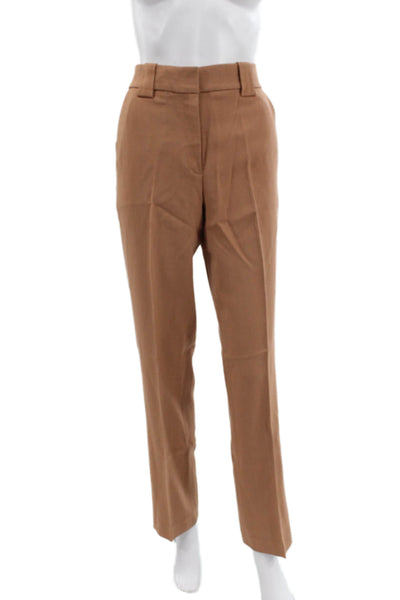 A.L.C. Womens Lace Up Detail Blazer Creased Pant Suit Brown Size 4