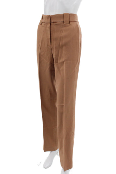 A.L.C. Womens Lace Up Detail Blazer Creased Pant Suit Brown Size 4
