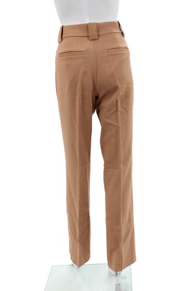 A.L.C. Womens Lace Up Detail Blazer Creased Pant Suit Brown Size 4