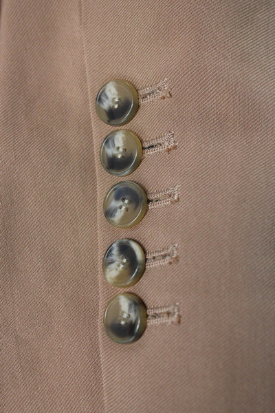 A.L.C. Womens Lace Up Detail Blazer Creased Pant Suit Brown Size 4
